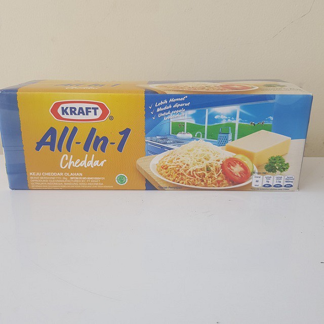 Jual Cheese Keju Kraft All In One Kemasan 2Kg Kraft Cheddar All-in-1 ...