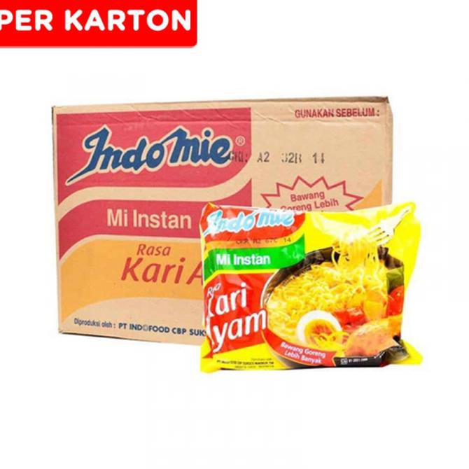 

Terlaris# Indomie Kari Ayam 1 Dus Isi 40