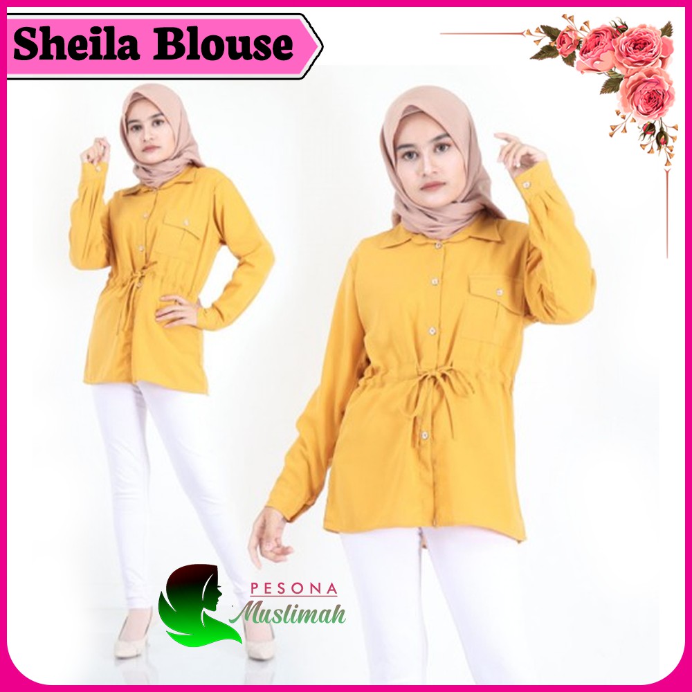 Baju Atasan Blouse Wanita Terbaru 2021 Sheila Blouse