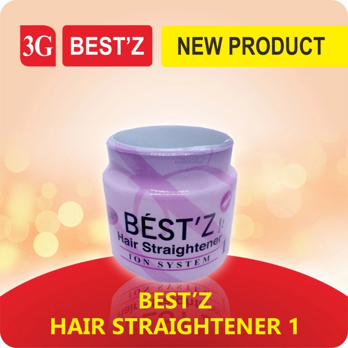 (3G STEP 1)BESTZ STRAIGHT PLUS/REBONDING RAMBUT SUPER GOLD/ CREAM PELURUS RAMBUT/