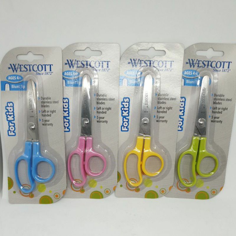

Gunting Anak Stainless Steel Ujung Tumpul dengan Pegangan Plastik dan Ringan