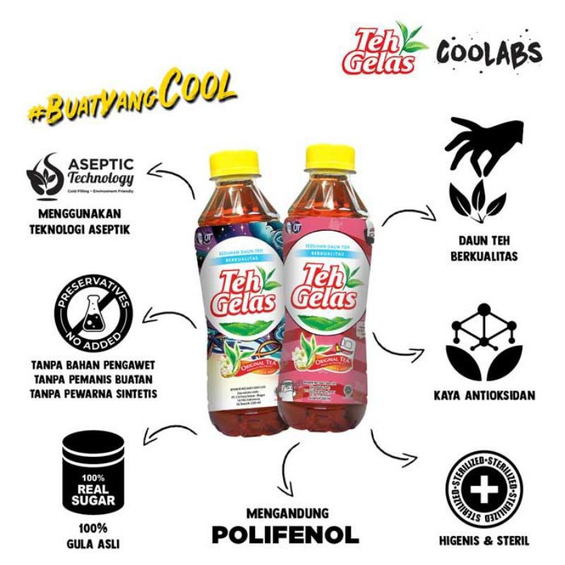 

Teh gelas 250ml untuk varian botol & 170ml untuk varian cup