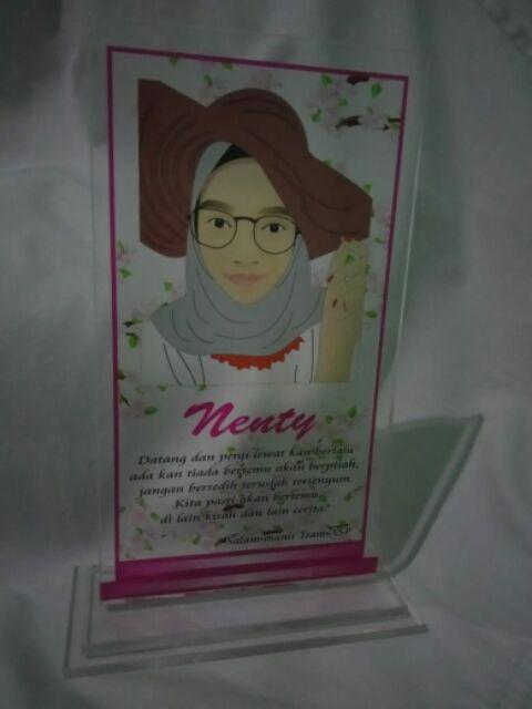 Plakat 10x18cm(4mm) Bentuk Kotak Single /akrilik/wisuda/wedding/souvenir/ultah/kadounik/murah/bagus