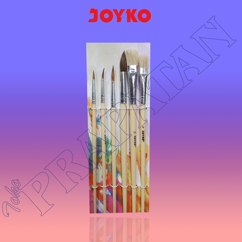  Kuas  Joyko BR 1  Joyko Mix Brush Kuas  Lukis  Joyko Set  6 