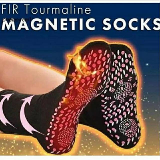Tourmaline Kaos Kaki Foot Therapy Socks Magnetic Heating
