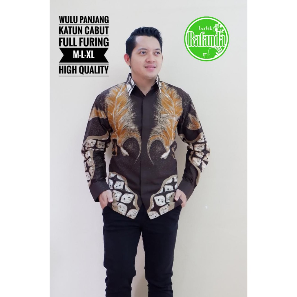 WULU RAFANDA BAJU KEMEJA BATIK PRIA SOLO LENGAN PANJANG PENDEK LAPIS FURING ATASAN BATIK PREMIUM MODERN KATUN HALUS MARENO 2 GARUDA NAGA TUMPUK RENA 2 TRUNTUM COKLAT AKAR MERAH PRABU SEKTI PETA UNGU 2 PARANG LAWASAN BANGAU WARNA 3 CABE KLABANG ASMARA DEWO