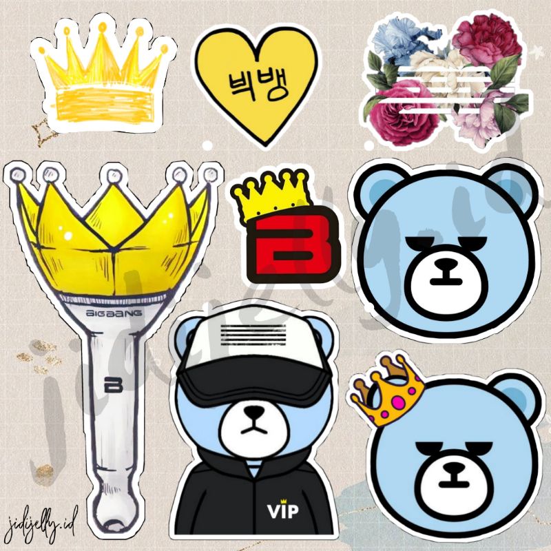 STICKER BIGBANG KRUNK Versi 2 (8 pcs) | Stiker Vinyl Anti Air
