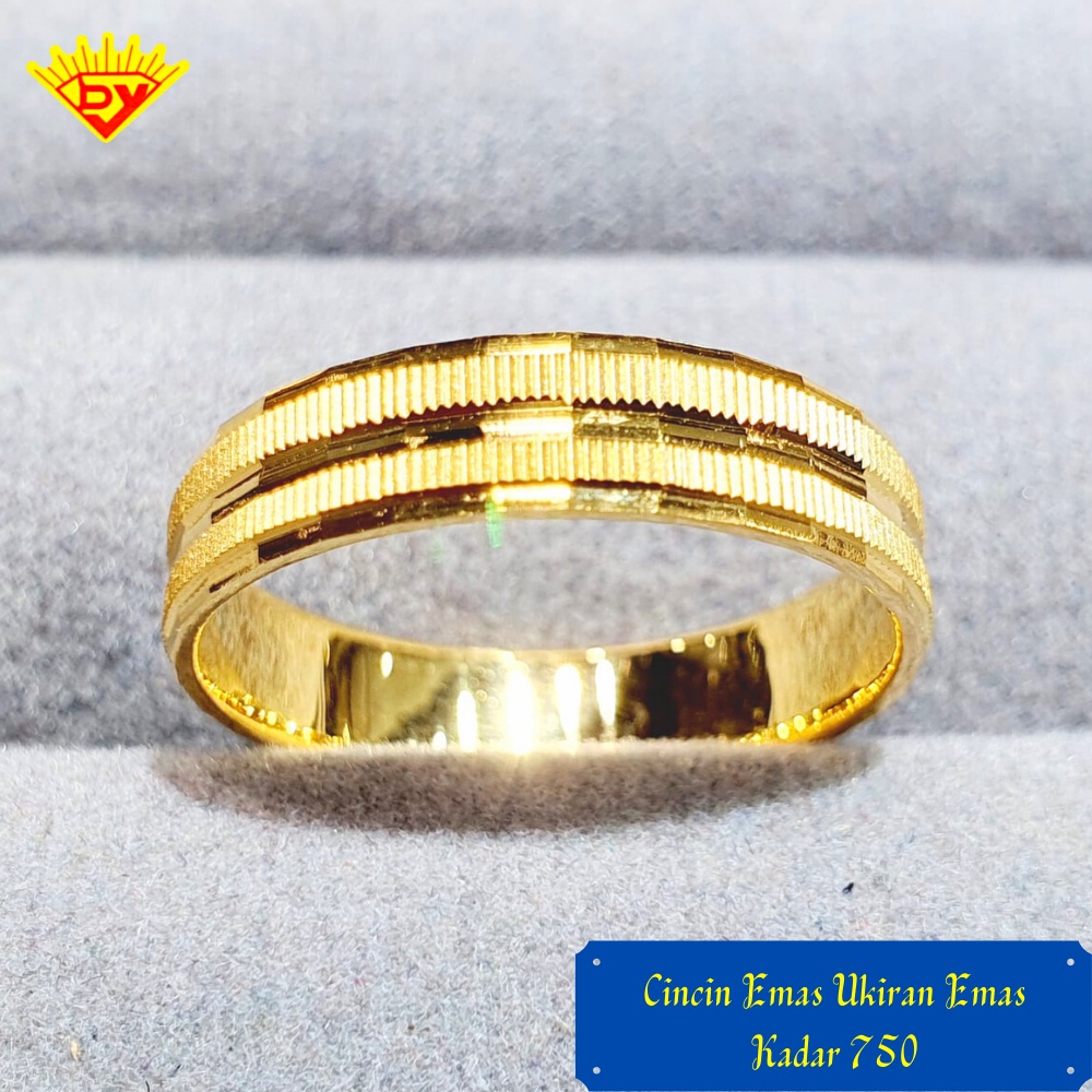 Cincin Emas Ukir Kadar Emas 75%