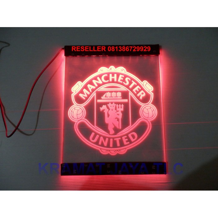 PAJANGAN MOBIL PENENG AKRILIK GRAFIR LASER LAMPU LOGO CLUB BOLA