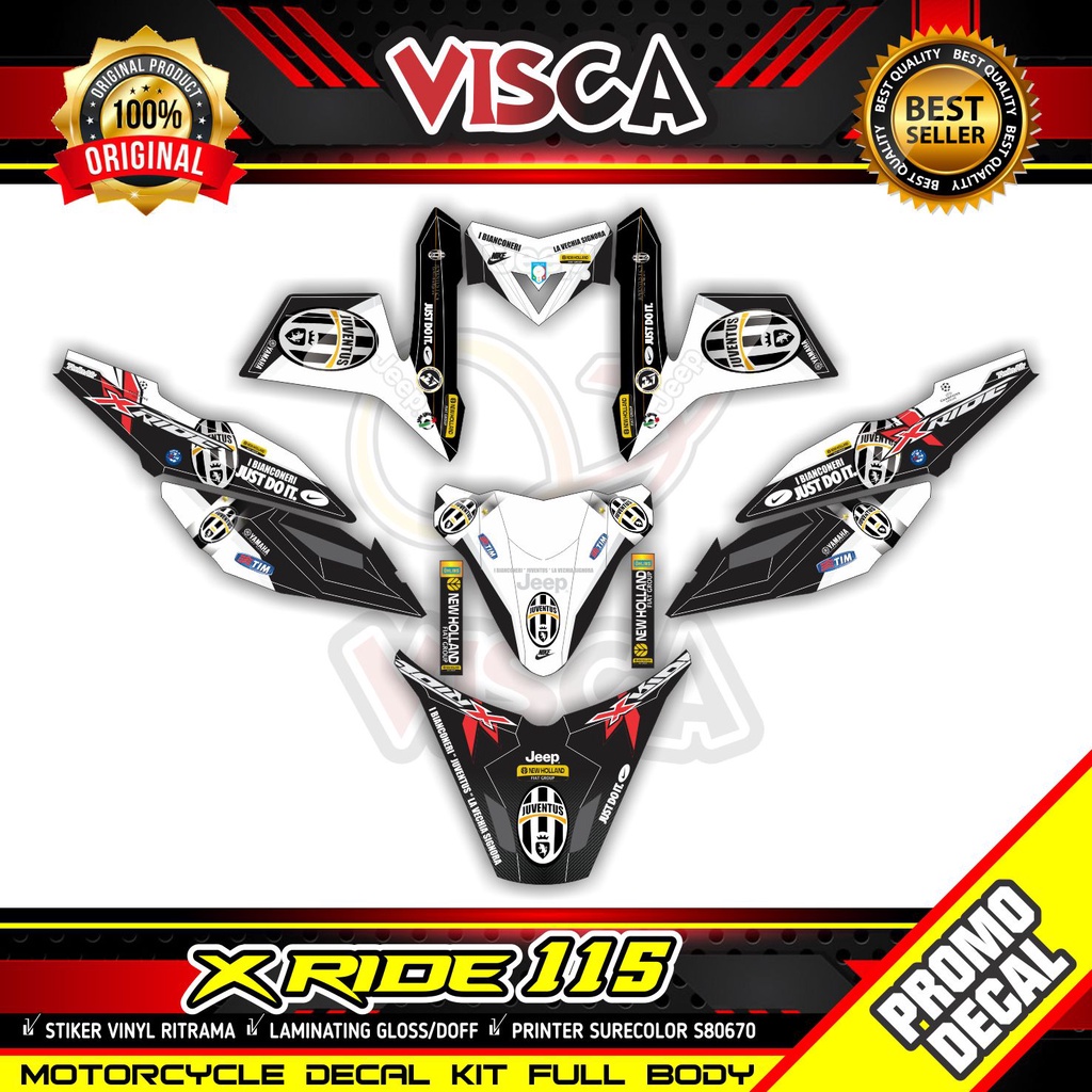 Decal Xride 115 Full Body Stiker Xride 115 Dekal Xride 115 Juventus