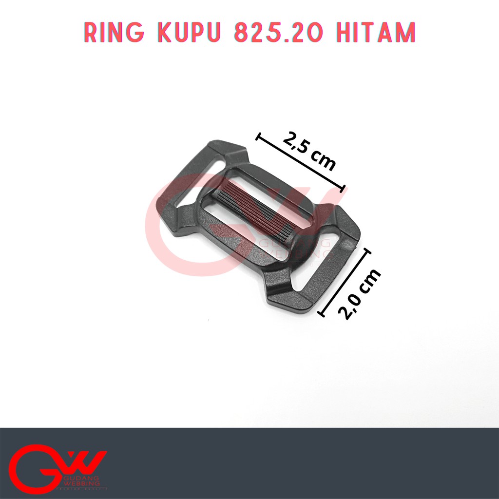 Ring Jalan Kupu (2.5 cm - 2.0cm) Hitam | MJ Kupu 825/20 - ECERAN