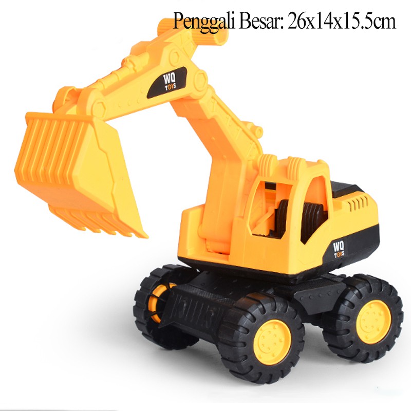 Truk Mainan Bulldozer Sandpit Truk Konstruksi Excavator Anak-anak Hadiah Mainan Anak Laki-Laki-Penggali Besar