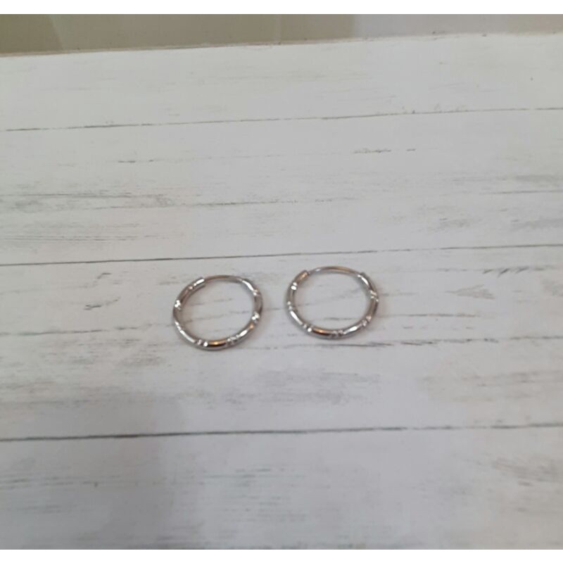 Anting Gipsy Chrome Emas Putih