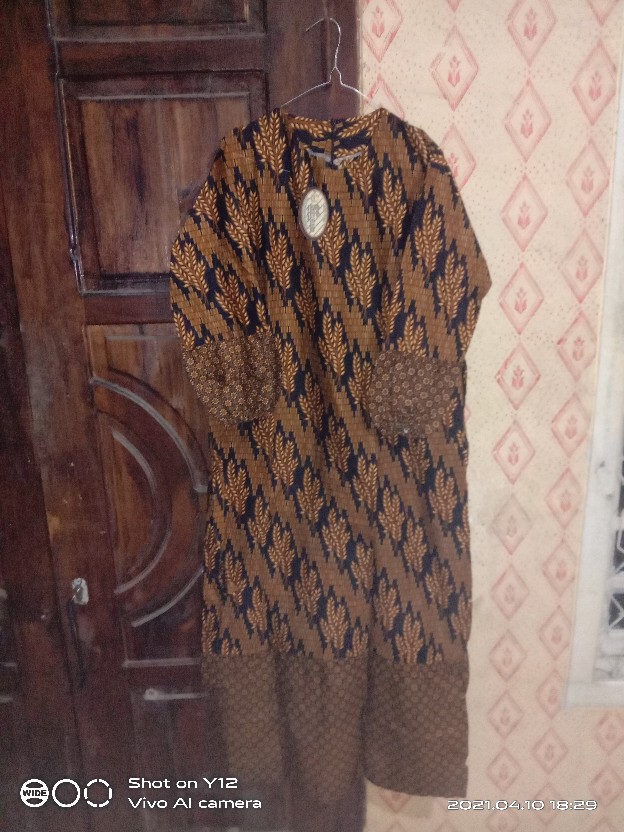 Gamis Sogan Rempel.ld 105 & Ld 120 P 140 Manggar,kubis,kaktus,padi,sekar,batik Pekalongan