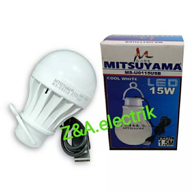 Lampu Bohlam USB 1,5 / 15Watt MS-U0115USB MITSUYAMA