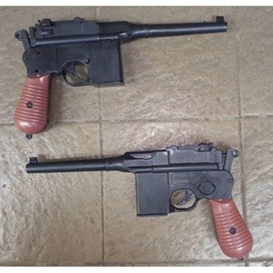  Mainan  Airsoft Mauser C96 Pistol  Jadul  era WW1 WW2 Spring 