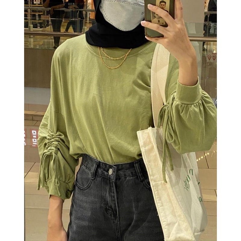 BEFAST - ZEC OOTD Blouse GABBY / Ghema Puff Top / Atasan Lengan Panjang / Pakaian Wanita Remaja / Keluaran Terbaru / Blouse Casual Wanita / Fashion Wanita Kerja / Outfit Cewe Kue / Blouse Polos Formal / OOTD Kekinian Remaja ABG / Trendy