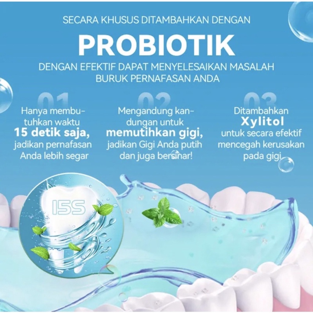 [ METOO ORIGINAL ] Obat Kumur Mulut Anti Kuman Bau Mulut Plak Karang Gigi Prebiotik Pemutih Gigi Kuning Nafas Segar Dingin BPOM HALAL Permanen Ampuh Mouthwash Fresh Mint READY FREE GIFT