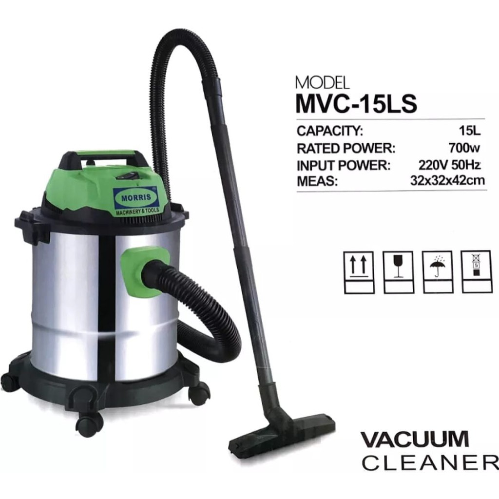 Mesin Sedot Debu MORIS 15 liter Wet &amp; Dry Vacum Vakum Cleaner 15L 3 in1 Alat Penyedot Debu Sedot Tiup Basah Kering Multifungsi