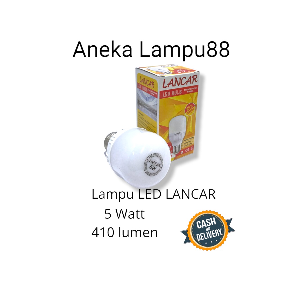 Lampu LED 5 WATT LANCAR - BOHLAM LED 5WATT PUTIH - LAMPU 5 WATT LANCAR SNI