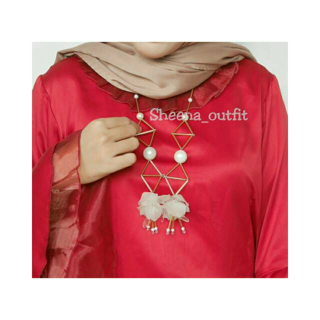 Premium necklace / kalung hijab / kalung Fashion / kalung mutiara / aksesoris simple/ kalung elegant