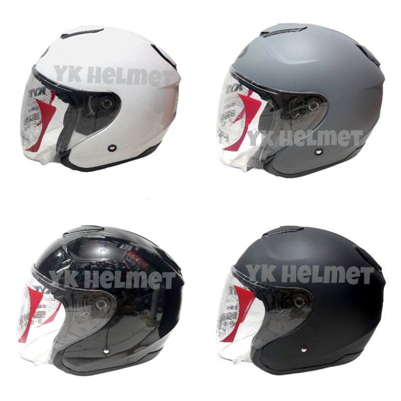 Jual Origial Helm Kyt Kyoto Solid Putih Helm Kyt Kyoto Shopee Indonesia