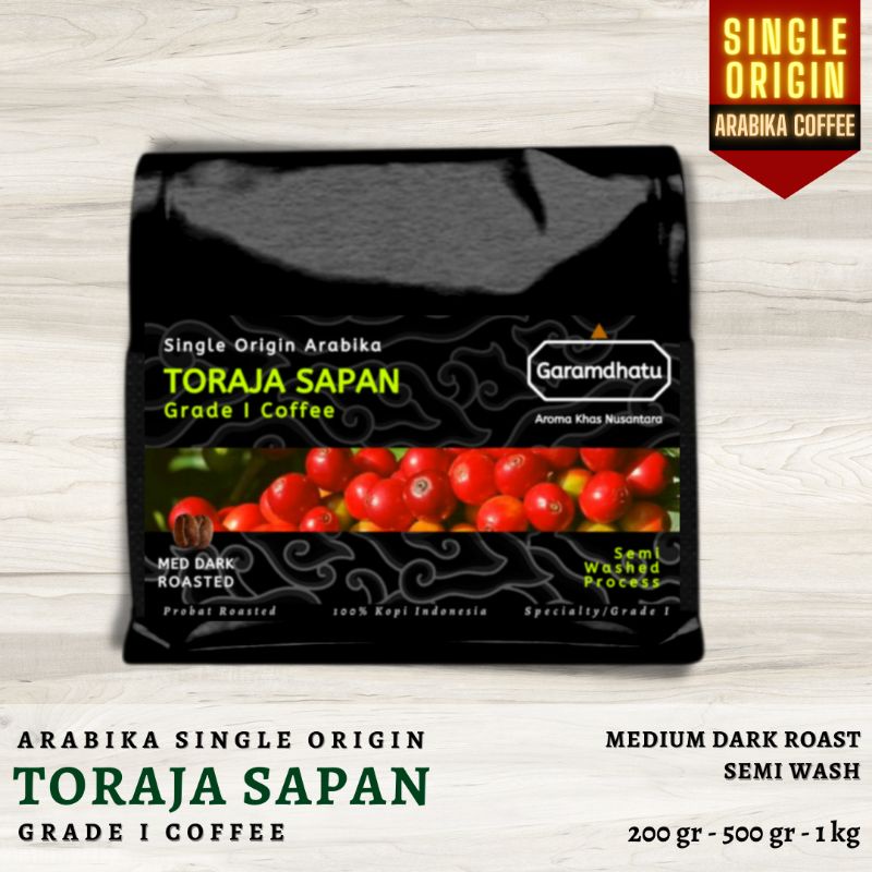 

200 gram Premium Toraja Sapan Biji Kopi Bubuk Arabika - Garamdhatu