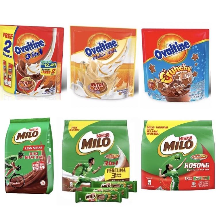 

︽ Milo Malaysia / Ovaltine Malted Milk / Milo Gao Siew Dai Singapore / Ovaltine 3in1 Malaysia sachet BEST SELLER 3488 ♛