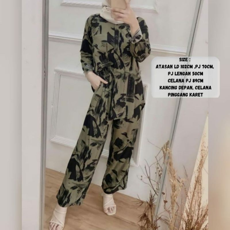 FELLO ONE SET RAYON VISCOSE / BELLE ONESET RAYON BAJU SETELAN WANITA BEST SELLER