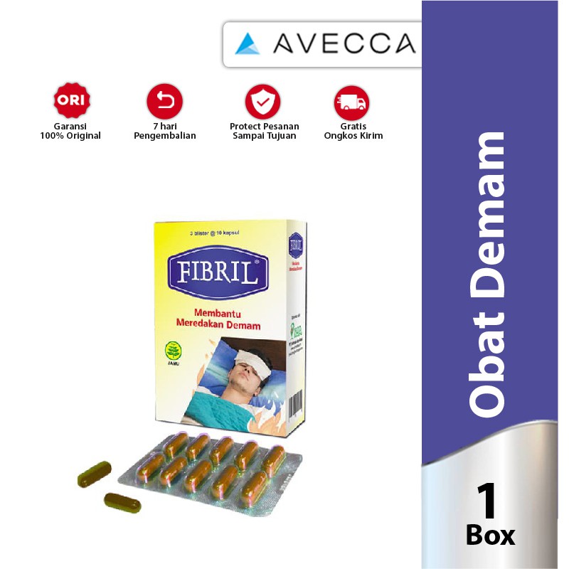 Fibril Blister @10kapsul / Kapsul Cacing / Supplemen / Meredakan Demam