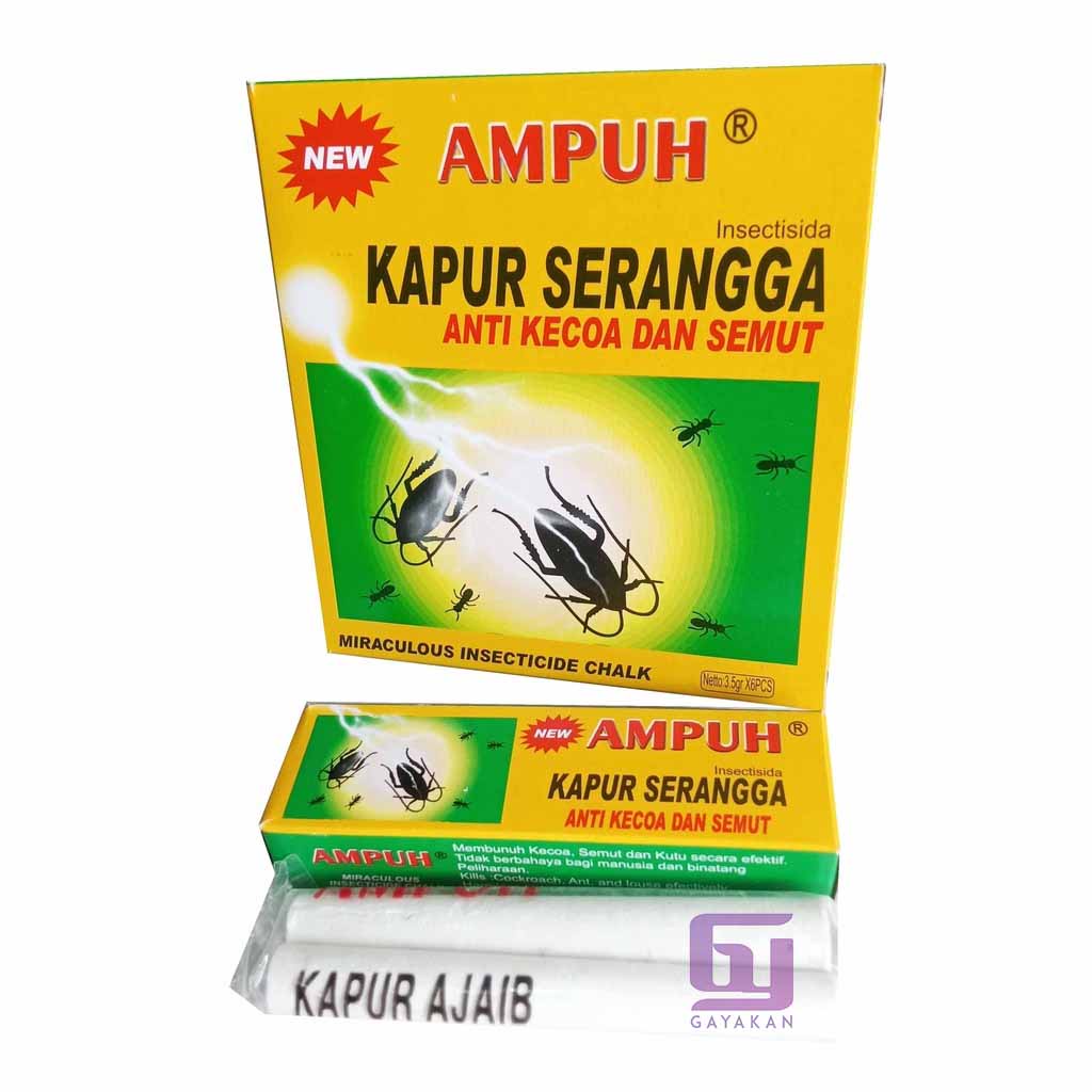 1 Kotak isi 2 Buah Kapur Ampuh Pembasmi Serangga dan Kecoa