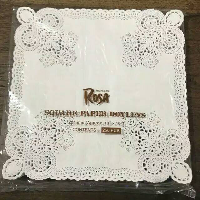 

Eceran Alas Renda Kue Kotak - Round Paper Doyleys uk 10" isi 10lbr