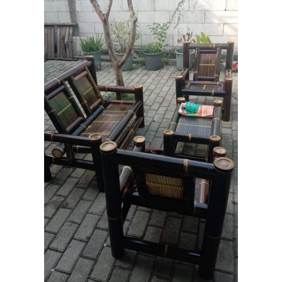 Kursi tamu bambu set 221