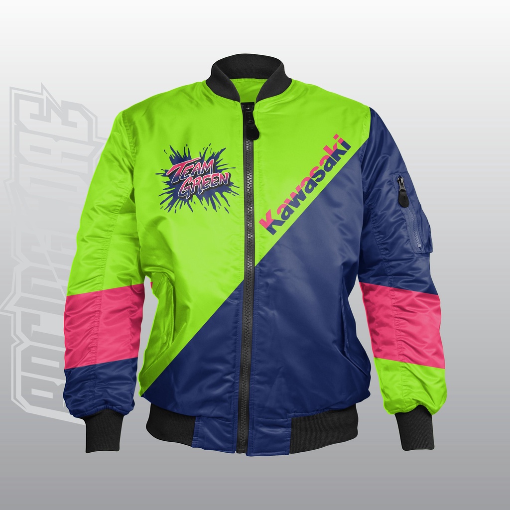 JAKET BOMBER KAWASAKI JAKET RETRO VINTAGE NINJA UNISEX