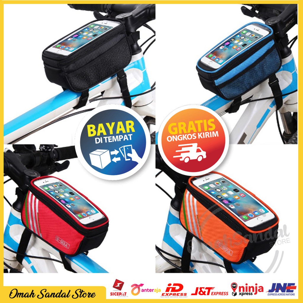 TAS HOLDER HP SEPEDA ANTI AIR FRAME DEPAN