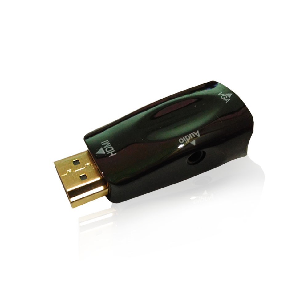 Trend-Universal Dongle Converter HDMI Male to VGA Adaptor Female Plus Audio 3,5mm