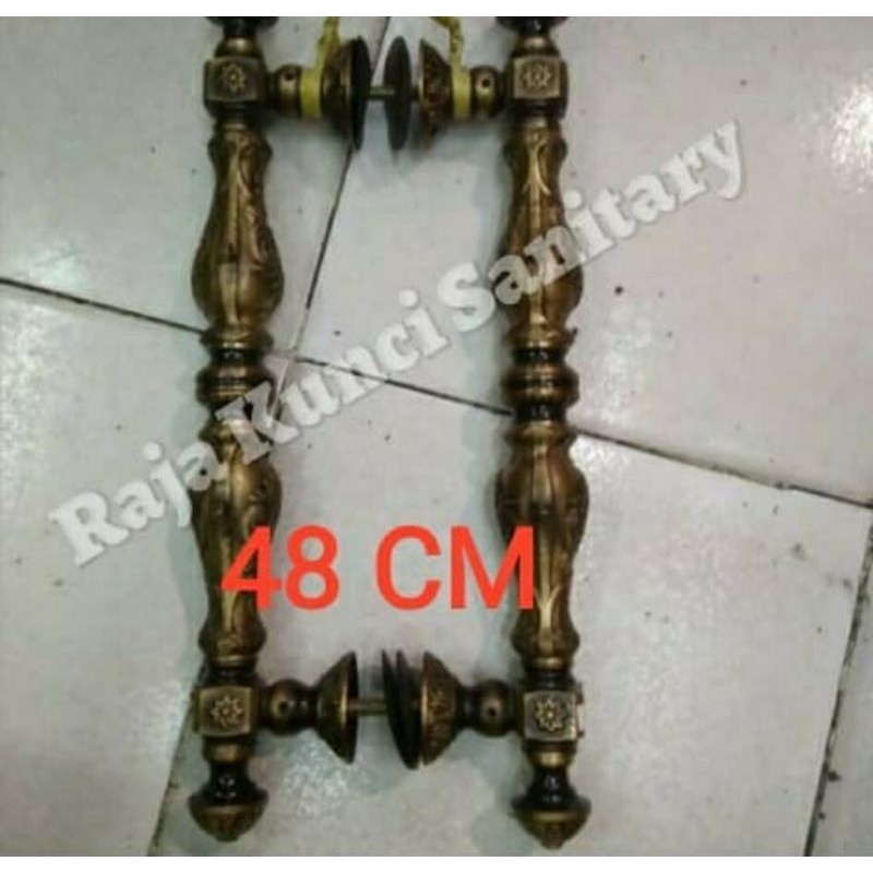 Pull Handle Antique Brass/Pull Handle Ukir Klasik 48cm/Tarikan Pintu/Gagang Pintu