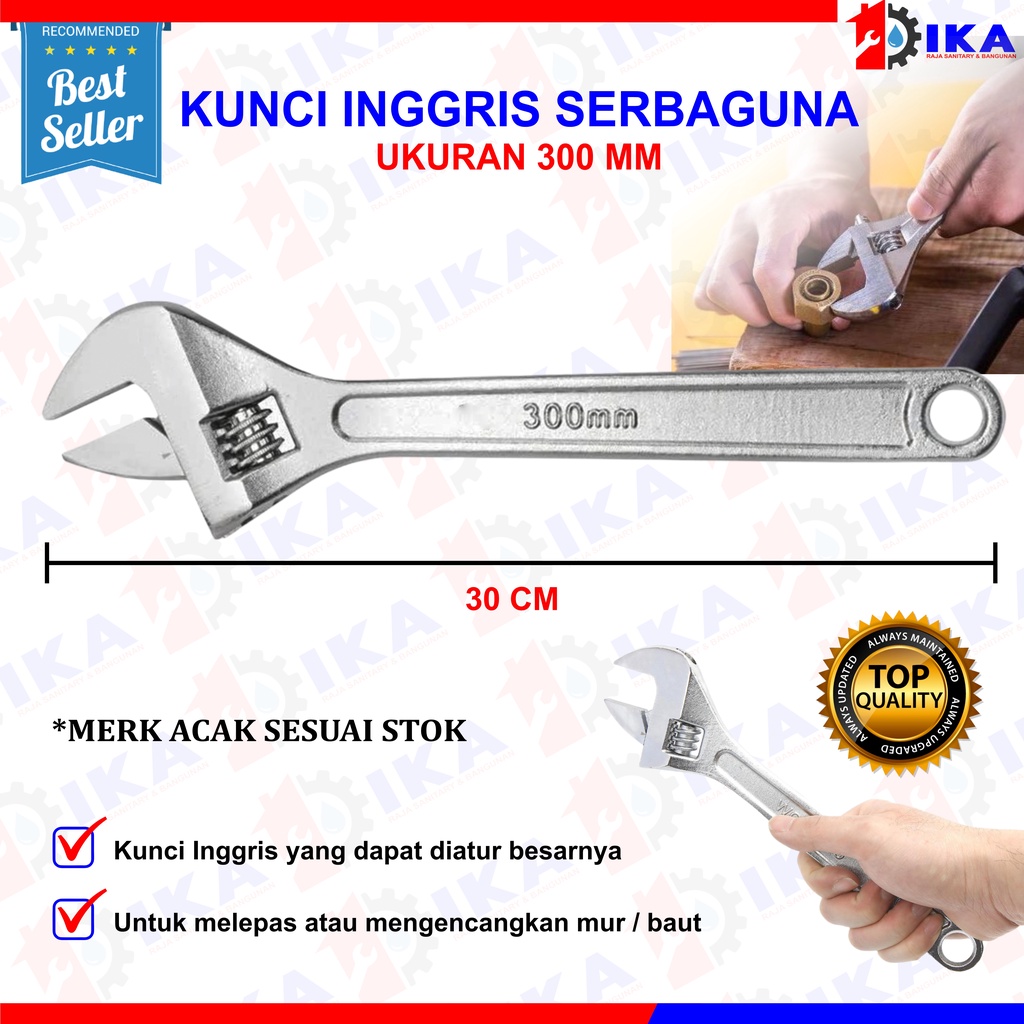 KUNCI INGGRIS Adjustable Wrench ukuran 8&quot; inch 10&quot; Inch 12&quot; Inch / KUNCI INGGRIS Adjustable Wrench ukuran 8&quot; inch 10&quot; Inch 12&quot; Inch