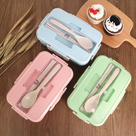 Kotak Makan / Tempat Makan Set Jerami Gandum - Termurah