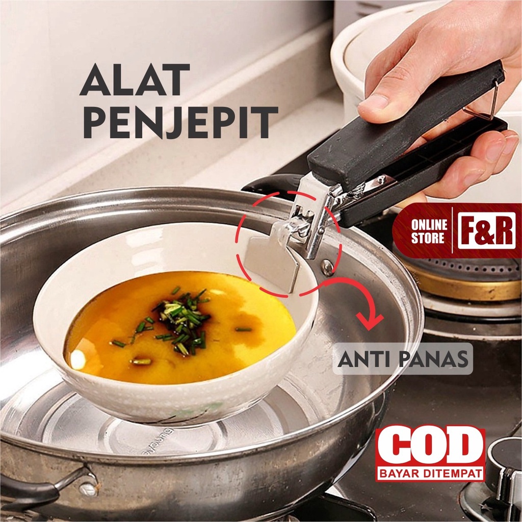 Alat Penjepit Anti Panas Jepit Pegangan Panci Mangkuk Mangkok Piring Peralatan Dapur Anti Hot Clip