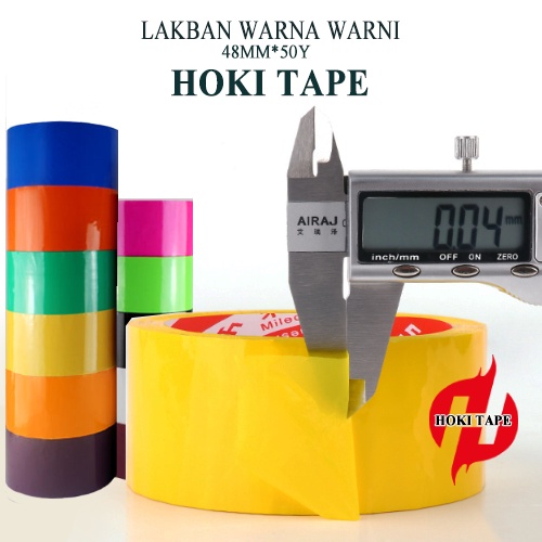 HOKI TAPE 48MM*50Y WARNA-WARNI Perekat Murah Super Kuat LAKBAN ISOLASI WARNA-WARNI