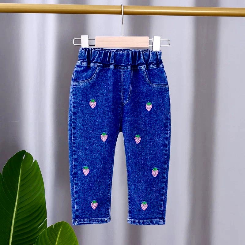 Celana Jeans anak  perempuan motif BORDIL by ervis