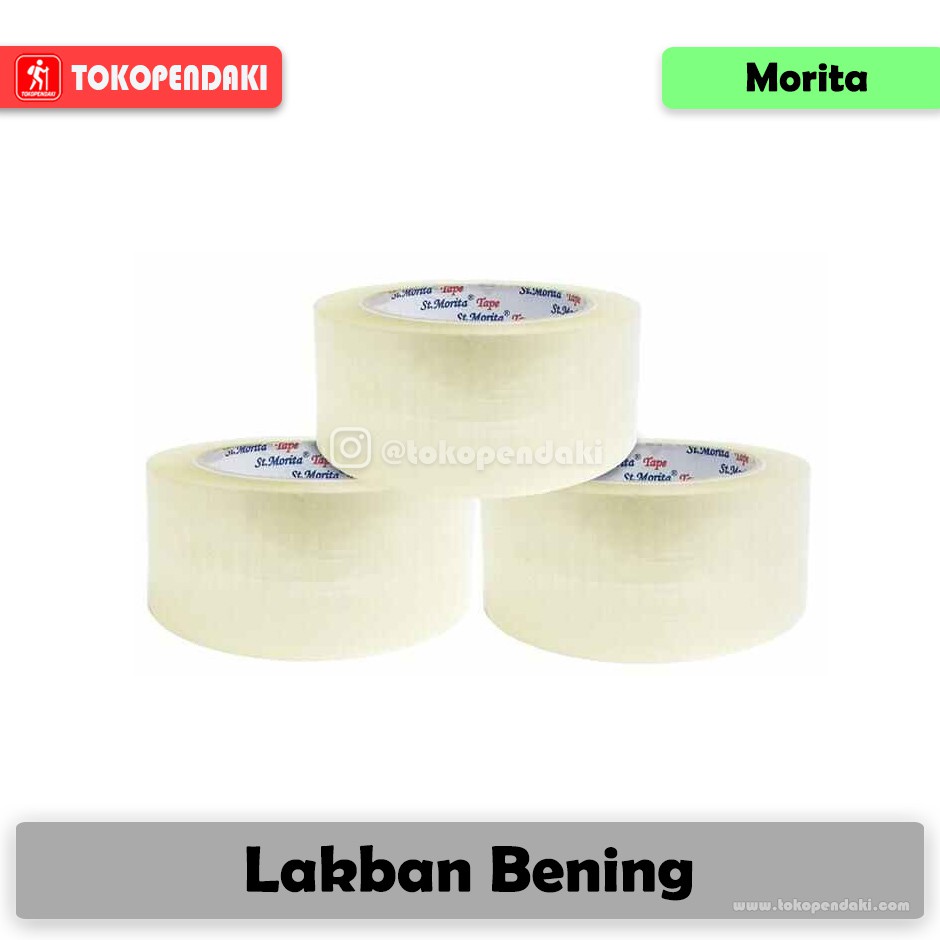 

Lakban 100 yard 92 meter Bening - Packing Rekat Kuat Tidak Lengket ditangan