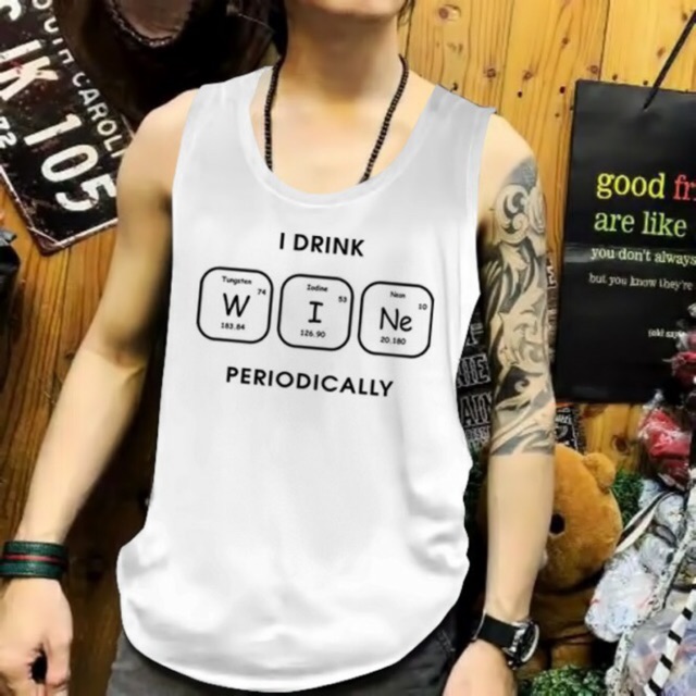 Shalch trendy Singlet Lekbong pria WINE