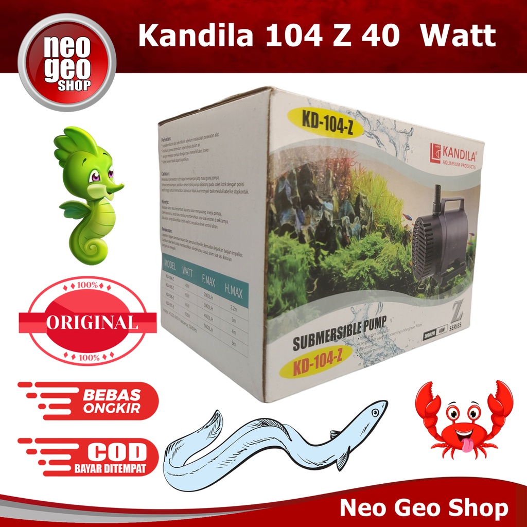 Kandila KD 104 Z pompa air celup kolam aquarium Hidroponik