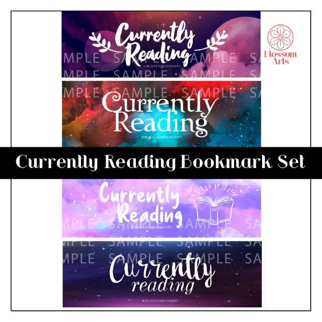 

Galaxy Currently Reading Bookmark Set