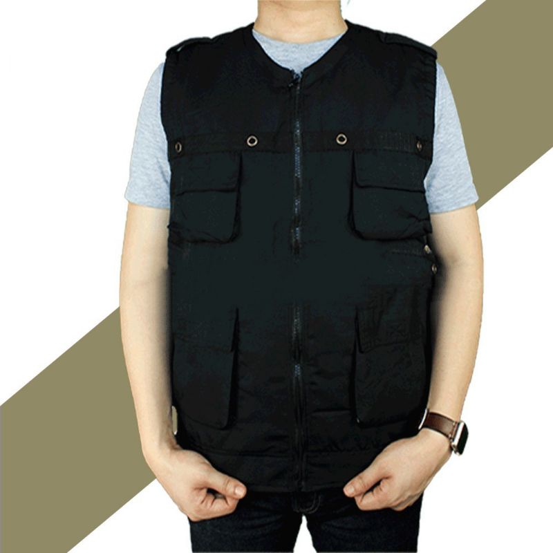 Rompi Lapangan Outdoor Satgas Mancing Pria Kualitas Bagus Safety Tactical Vest Motor K3 KPK Hitam Krem Cream Murah