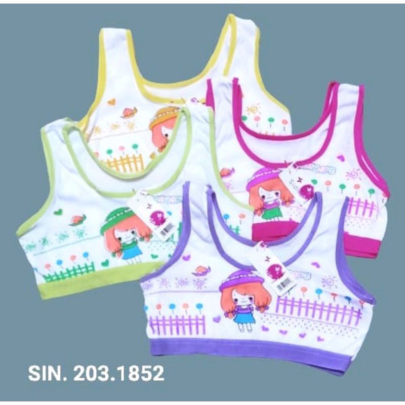 Miniset remaja tanpa busa 10-12th SD  SMP (isi 6pcs) / Miniset anak cewek BH kain