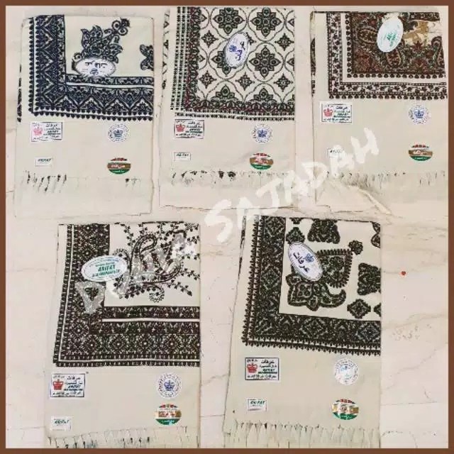 Sorban Sorban Kashmiri Print Motif Bordir Cream / Sorban Sablon Cream(K1P4) Sorban Yaman IMPORT PREM