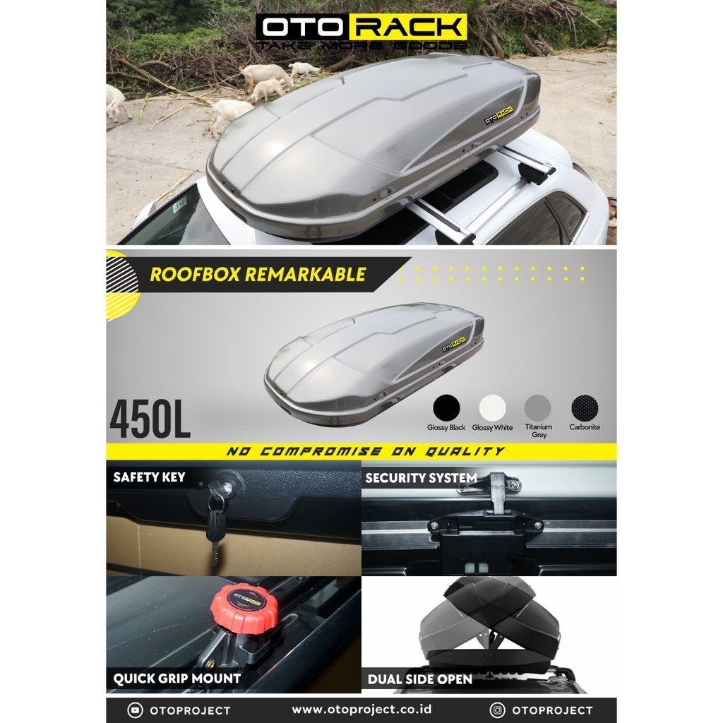 ROOFBOX OTORACK REMARKABLE (  GLOSSY BLACK ,GLOSSY WHITE,)